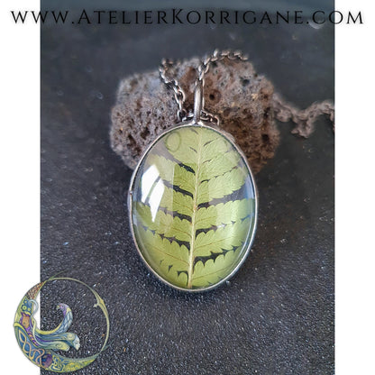 Collier Plantes avec une véritable Fougère - Les Botaniques Korrigane