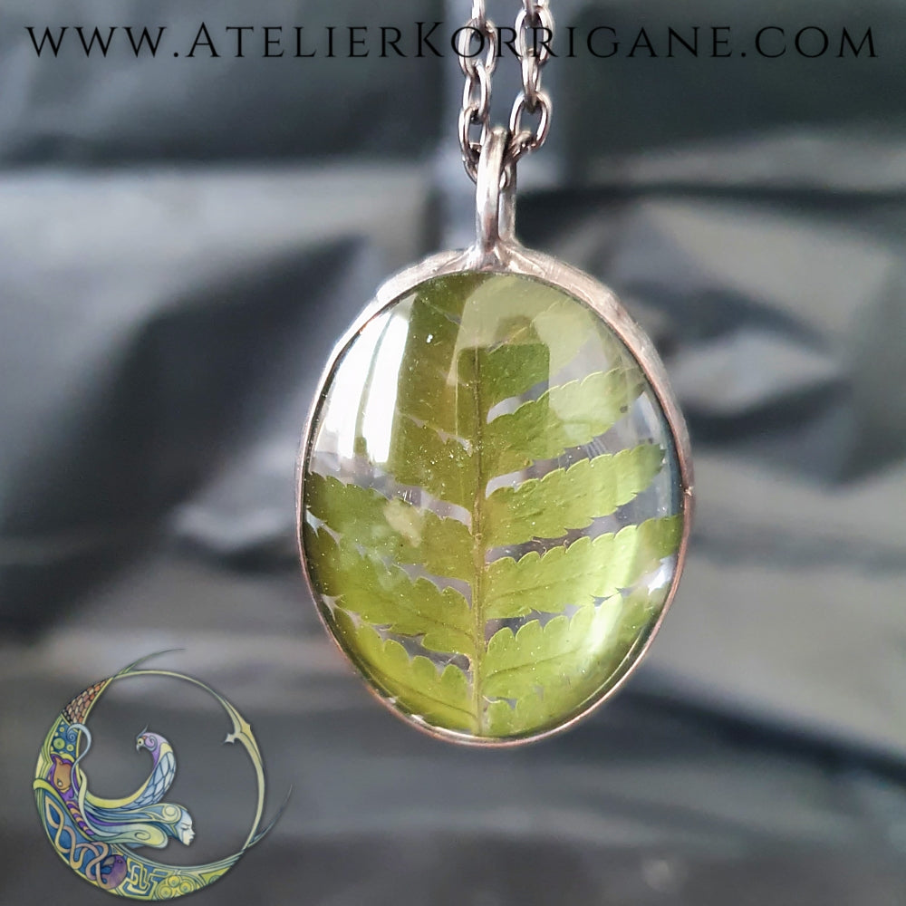 Collier Plantes avec une véritable Fougère - Les Botaniques Korrigane