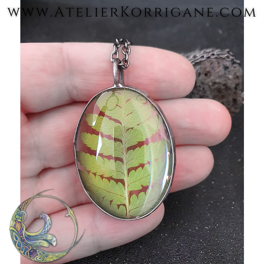 Collier Plantes avec une véritable Fougère - Les Botaniques Korrigane