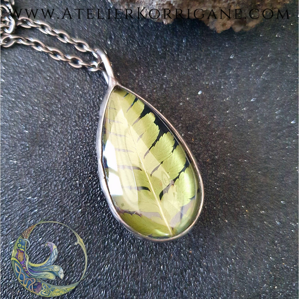 Collier Plantes avec une véritable Fougère - Les Botaniques Korrigane