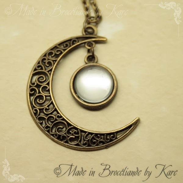 Pendentif Lune Celtique "Gealaí" Korrigane