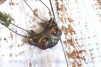 Pendentif Chat Faun - korrigane