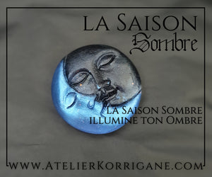 Décoration Autel Lune Noire et Lune Croissante Korrigane