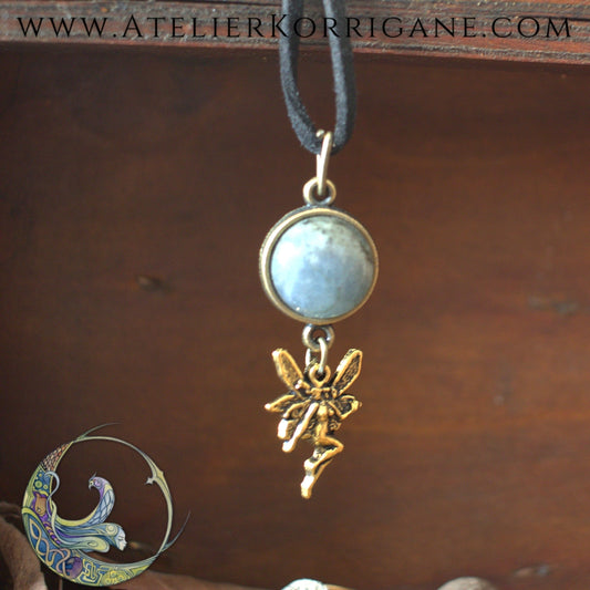 Médaillon Fée Labradorite Korrigane