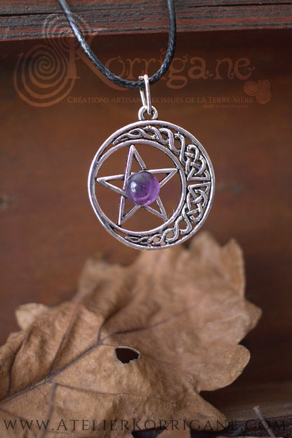 Pendentif pentagramme médaillon pentagramme