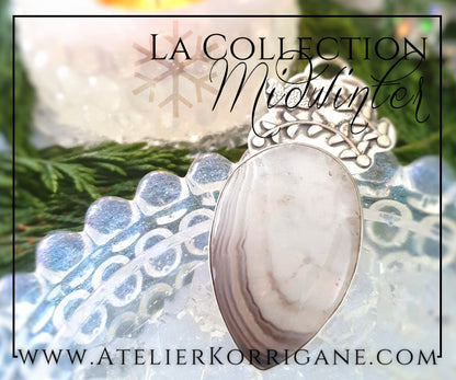 Pendentif en Agate et Argent Massif Korrigane