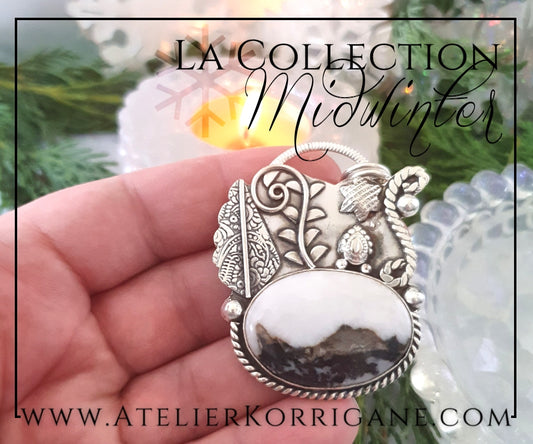 Pendentif en Jaspe et Argent Massif Korrigane