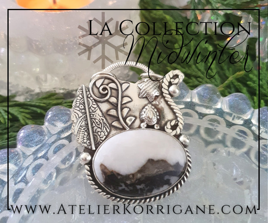 Pendentif en Jaspe et Argent Massif Korrigane