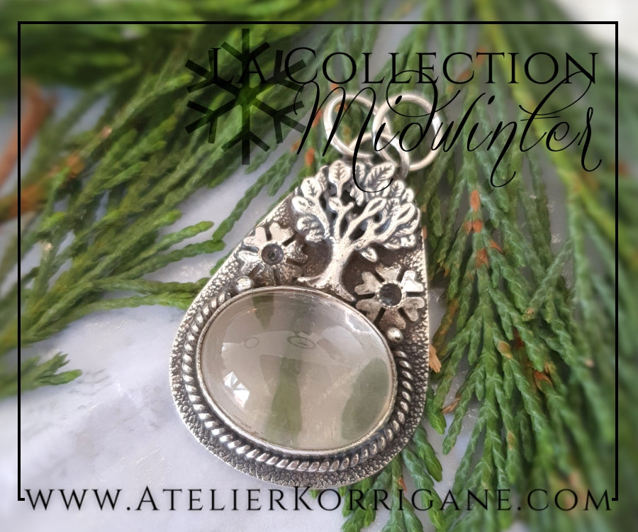 Pendentif Arbre Eternel en Quartz et Argent Massif Korrigane