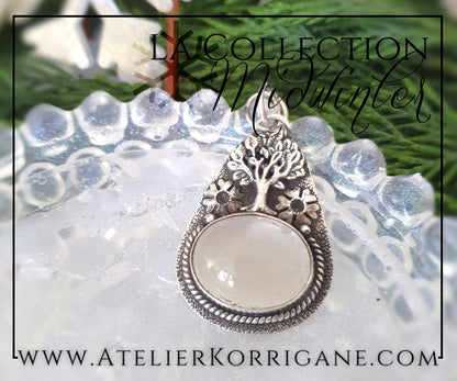 Pendentif Arbre Eternel en Quartz et Argent Massif Korrigane