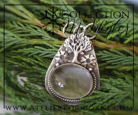 Pendentif Arbre Eternel en Quartz et Argent Massif Korrigane