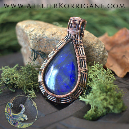 Pendentif en Labradorite Bleue Intense Korrigane