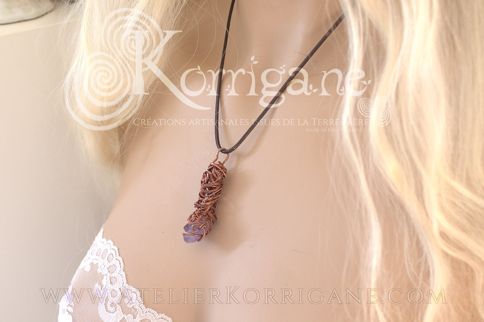 Pendentif Goutte Améthyste - korrigane