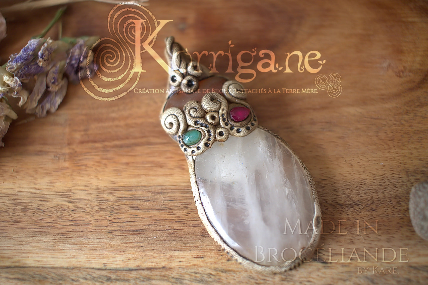 Pendentif Quartz & Jaspe - korrigane