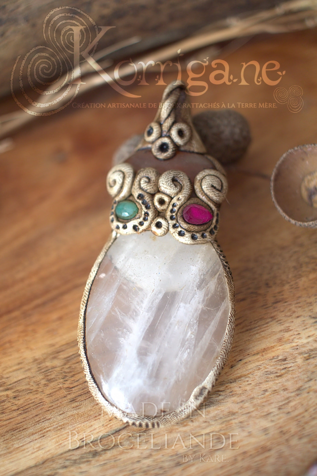 Pendentif Quartz & Jaspe - korrigane