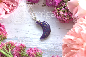 Pendentif Ynis Wytrin Lune violette - korrigane