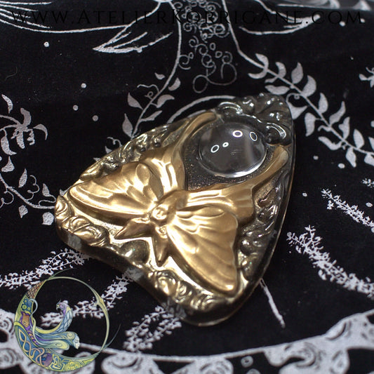 Planchette Ouija Papillon de Nuit doré et noir Korrigane