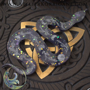 Serpent totem orné de phases Lunaires V3 Korrigane