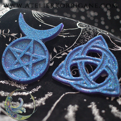 Mini Plaques d'Autel Triquetra et Divinité Korrigane