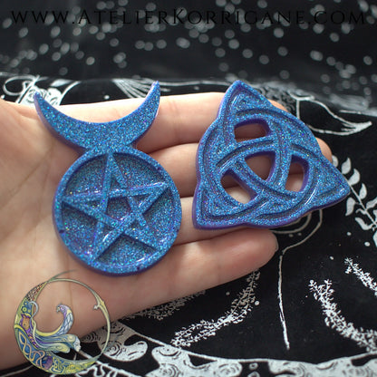 Mini Plaques d'Autel Triquetra et Divinité Korrigane