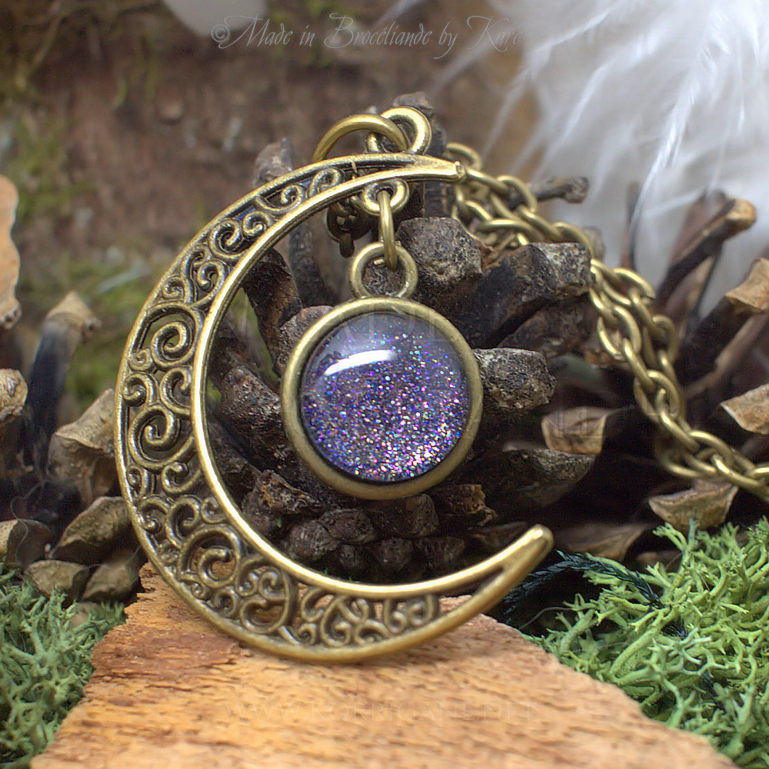 Pendentif Lune Celtique "Gealaí" Korrigane